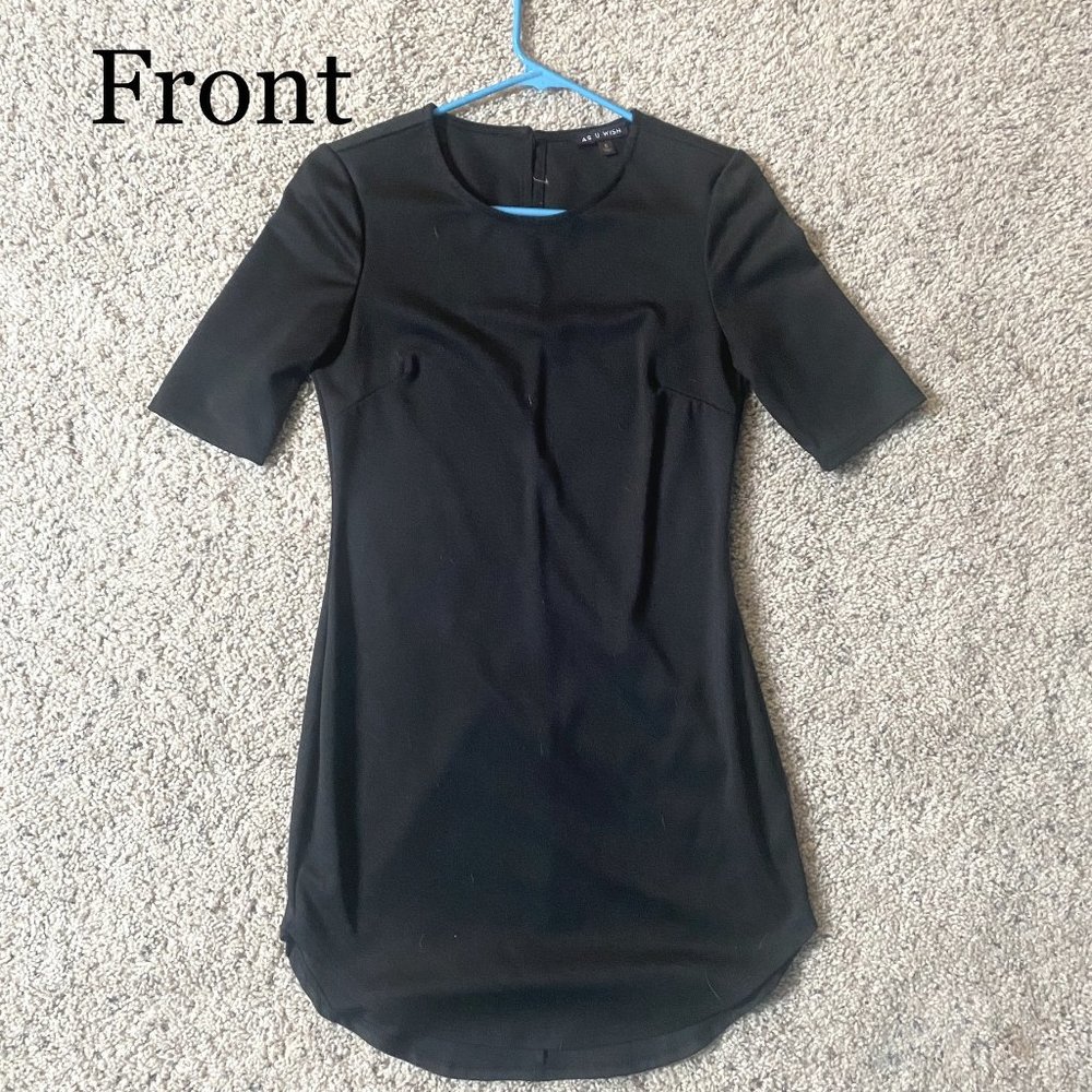 As U Wish | Black Quarter Sleeve Dress